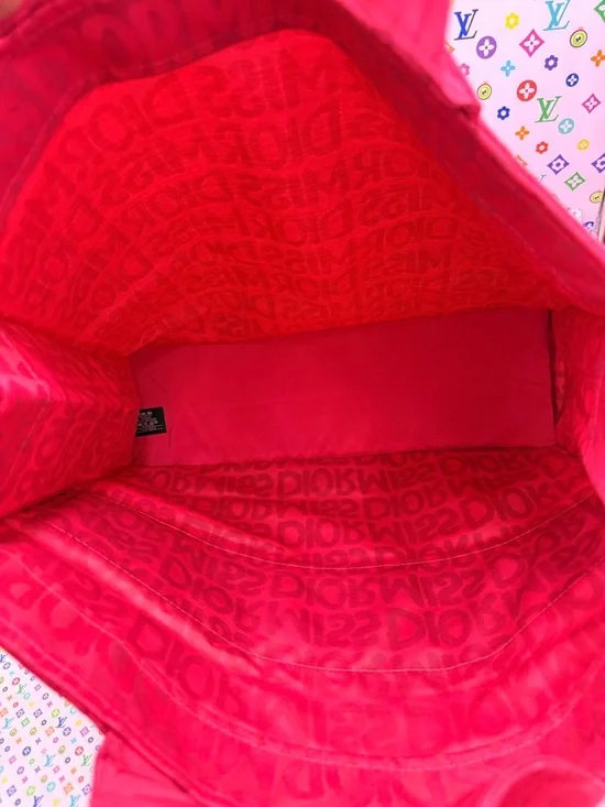 Dior Miss Dior Hot Pink Tote with Black Logo Trim - Picture 6 of 7